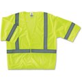 Glowear Safety Vest, Economy, Type R, Class 3, Hook/Loop, L/XL, Lime EGO22025